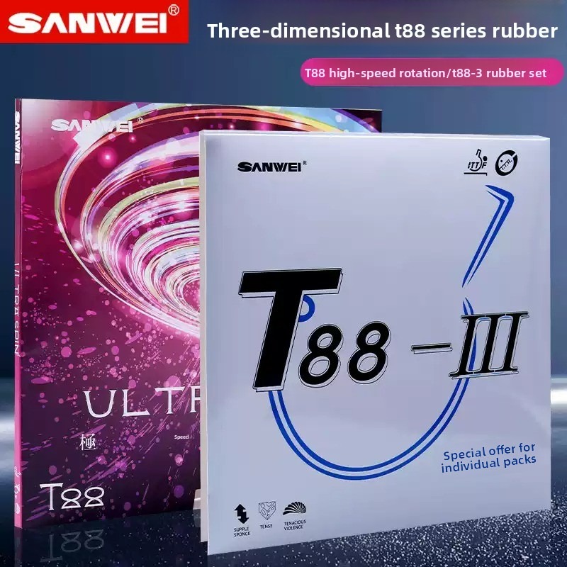 Table Tennis Rubber Anti Spin - Sanwei T88 ULTRA-Spin T88-3 Kit Duplo