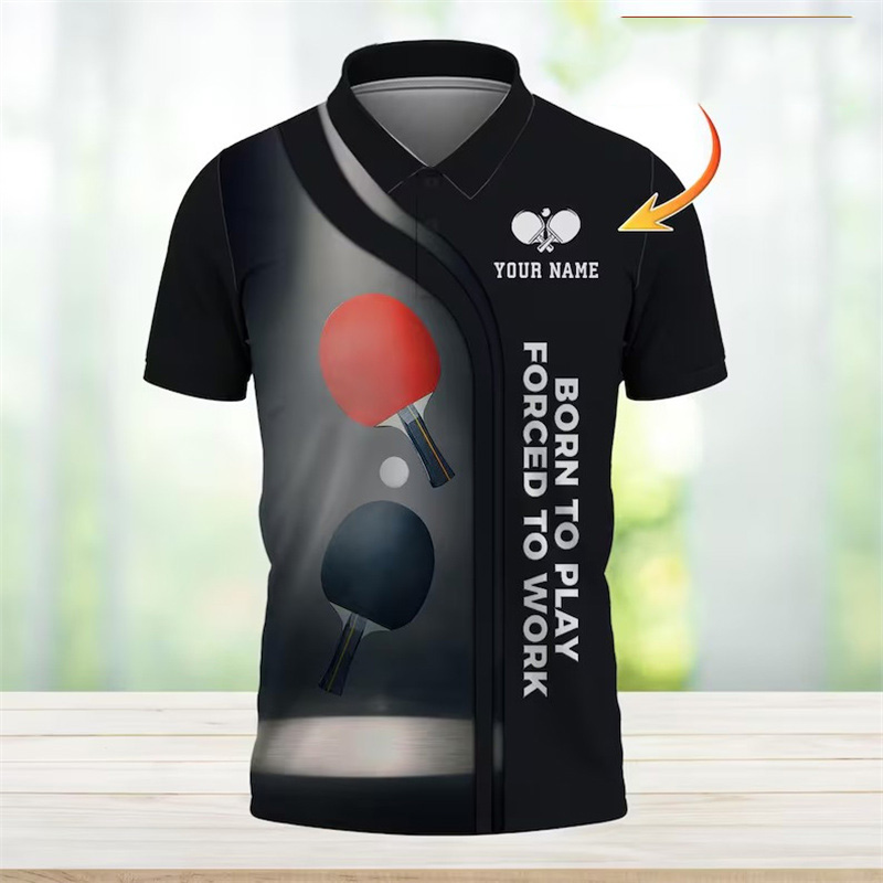 Table Tennis Name - Camisa Polo de Tênis de Mesa