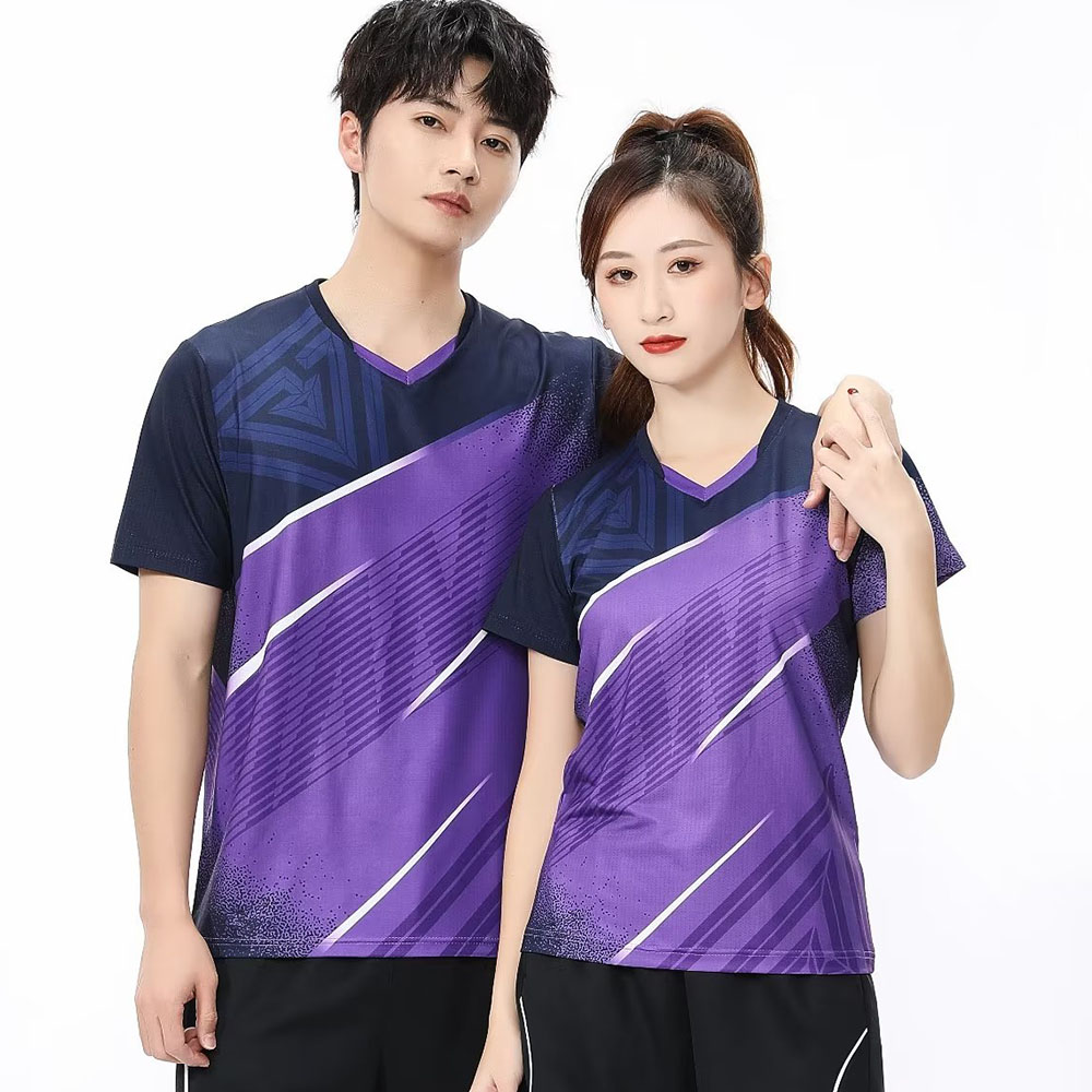 Table Tennis Shirt - Tops esportivos de manga curta masculino