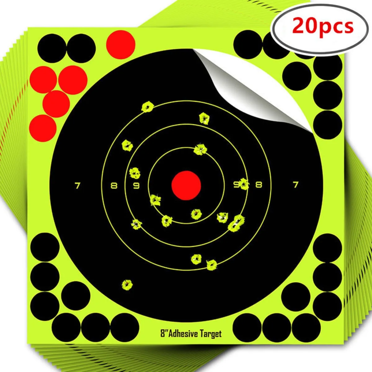 Practice Target Board - Adesivos de Alvo para Tiro, 10/20/50