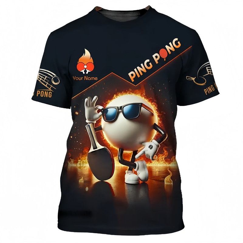 Camiseta masculina com padrão  - Table Tennis Name avaliação e preço